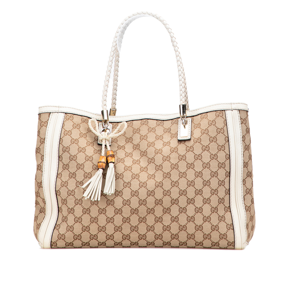 Pre-Loved Gucci Medium GG Canvas Bella Tote - Picture 1 of 11